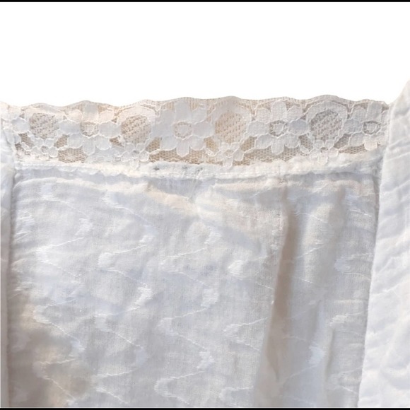 Free people vintage style nightgown ruffle lace white size S - Picture 5 of 6
